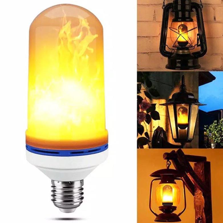COD lampu api led e27 besar/bohlam obor led e27-autolux-Flame effect 3in1 (ART. 004)