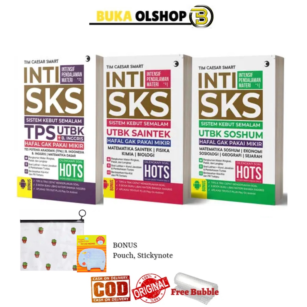 Buku UTBK 2023 Inti SKS UTBK Saintek Soshum TPS UTBK Bahasa inggris