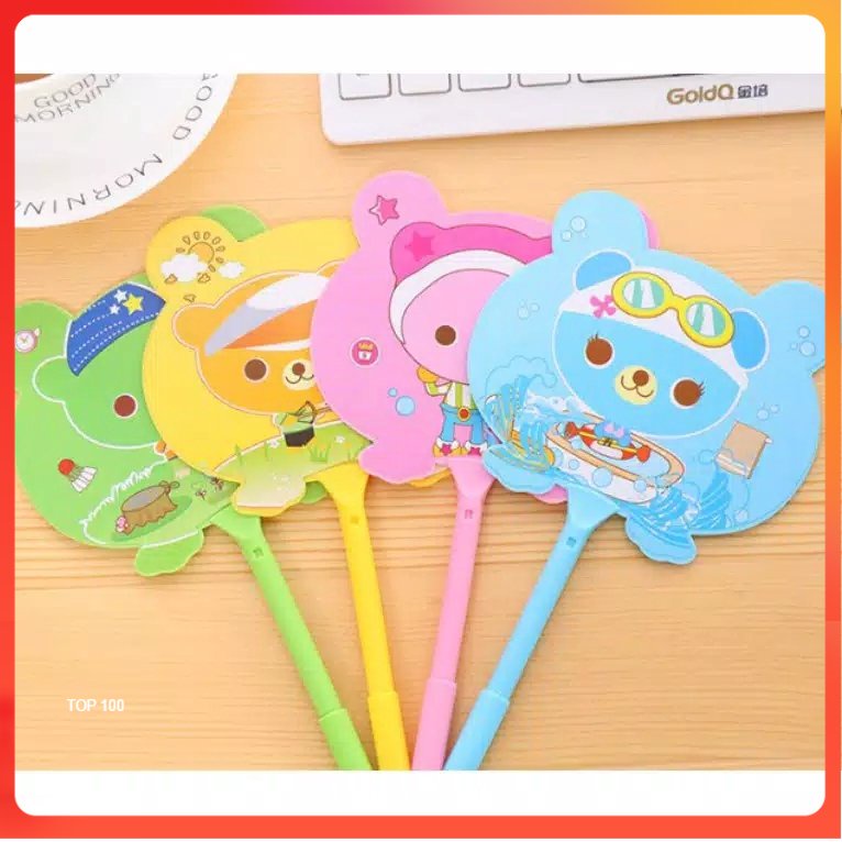 

[MDP] PULPEN KIPAS BEAR TOPI CARTOON - BALLPOINT BOLPEN PENA LUCU KARTUN KARAKTER