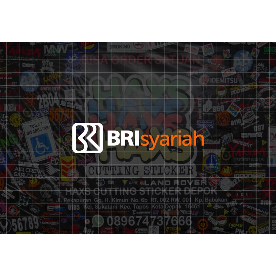 Cutting Sticker BRI Syariah 10 Cm Untuk Motor Mobil