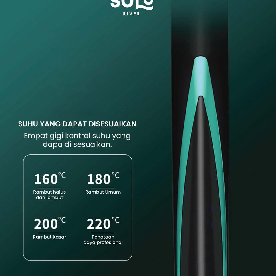 Grosiran--SOLO RIVER Catokan Universal Inframerah Plat Aluminium Pelurus dan Curly Catok Rambut .