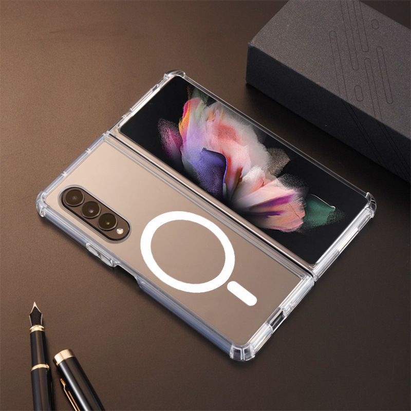 SOFT ACRYLIC MAGSAFE CASE SAMSUNG GALAXY Z FOLD 5 FOLD 4 3 FOLD 2 1 5G Z FLIP 5 FLIP 4 3 FLIP 2 1 5G ANTI CRACK CASE WIRELESS CASING