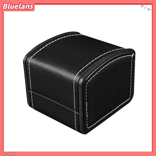 Kotak Display Jam Tangan / Perhiasan Bentuk Persegi Bahan Kulit Imitasi Dengan Bantal