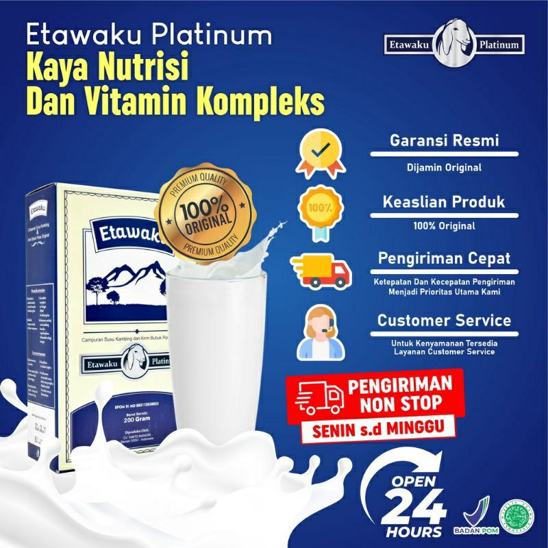 

Susu Kambing Etawaku Platinum Kualitas Premium Original