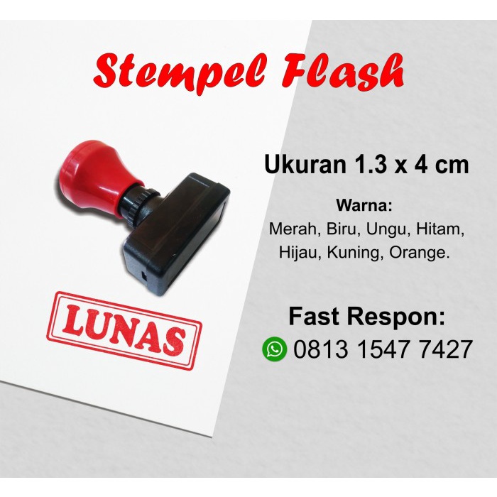 

Dijual Stempel Flash Otomatis Lunas Diskon