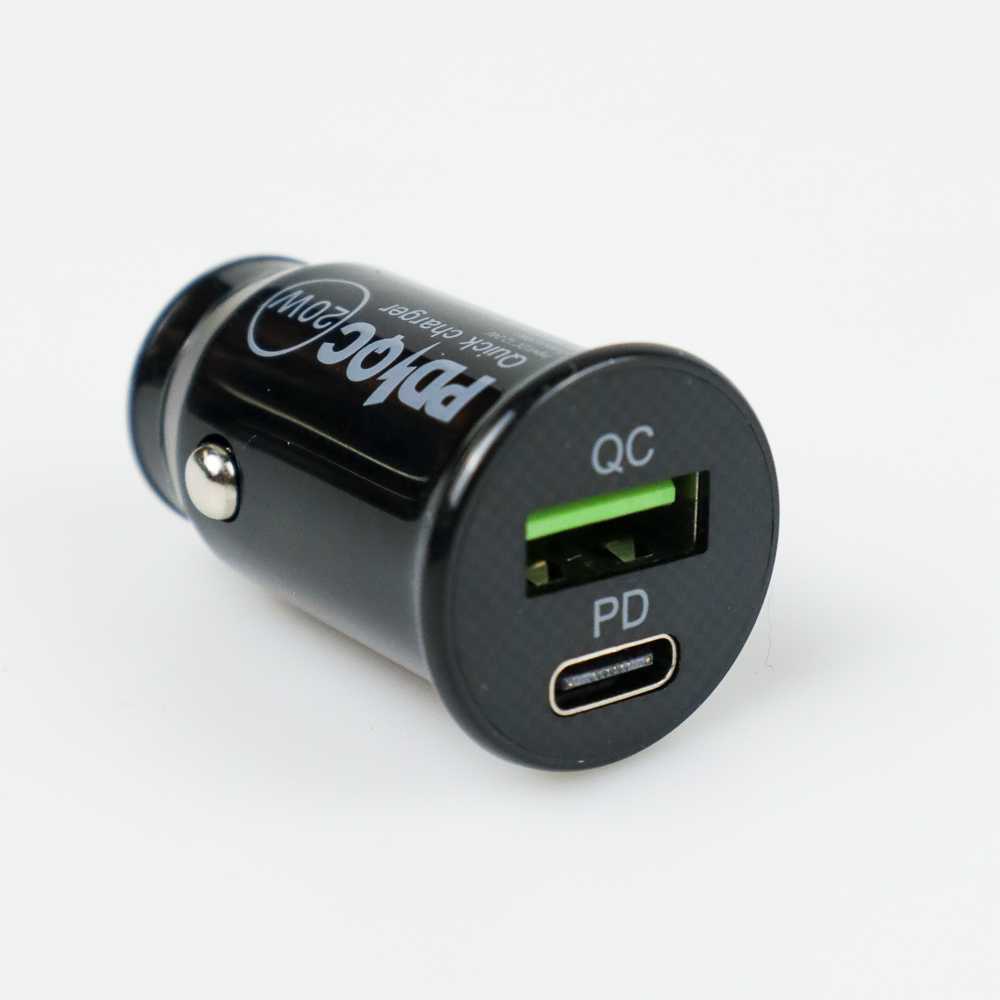 KUULAA Car Charger Mobil USB 2 Port USB Type C PD 3A QC3.0 20W - A318