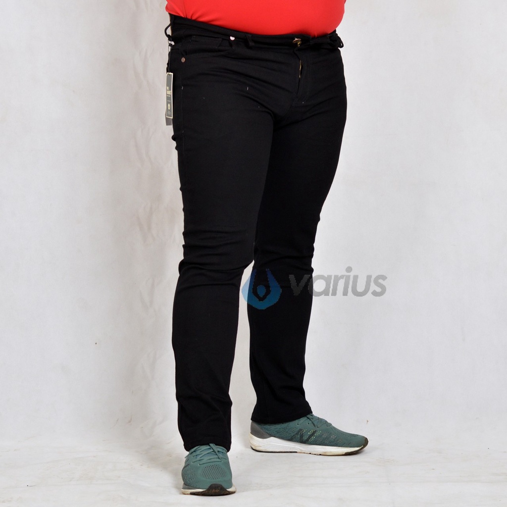 Celana Jeans Pria Varius Hitam Naomi Denim XXL - 5XL