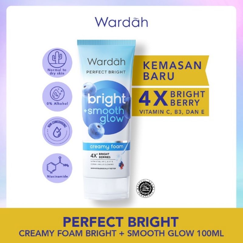 WARDAH Perfect Bright Creamy Foam/Facial Foam Oil Control/BPOM