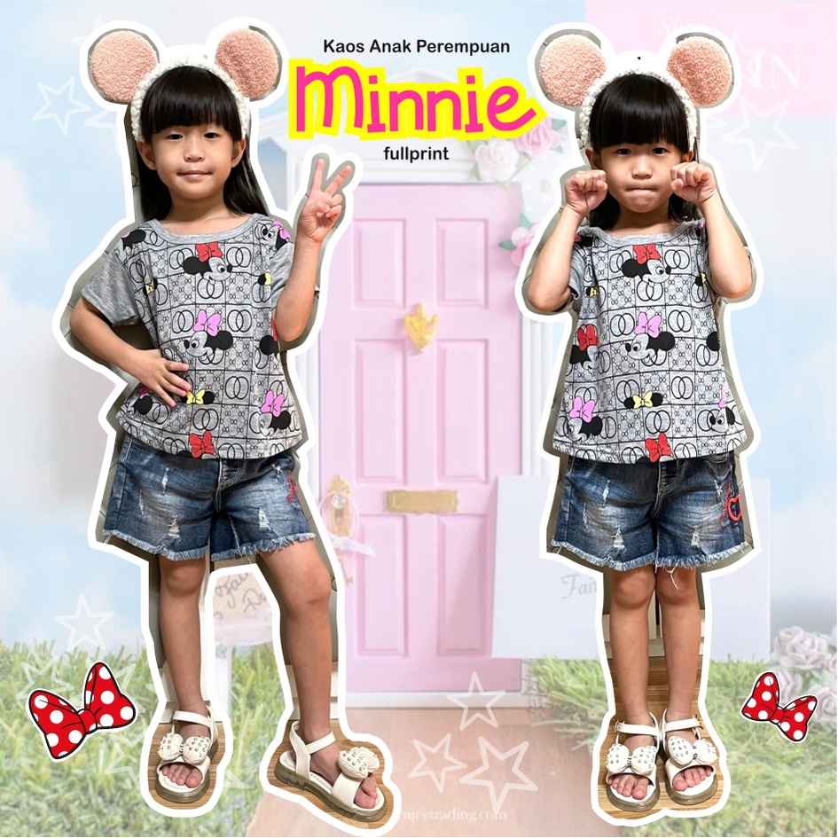 Atasan Kaos Murah Anak Perempuan Minnie CF Kids