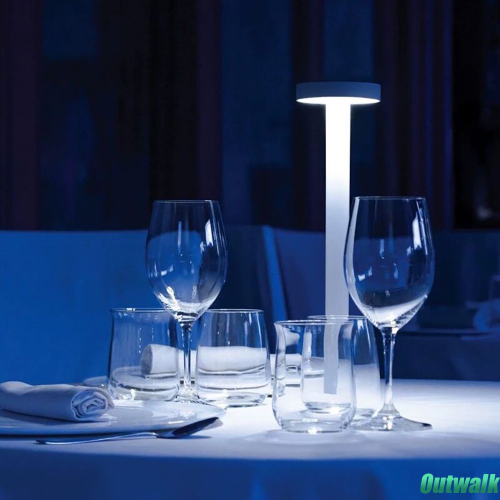 ღ Retro Cordless Lampu Meja 2 Tingkat Touch Led Portabel Suasana Malam Lampu Usb Pengisian Kamar Tidur Restoran Samping Tempat Tidur Camping dekorasi Lampu Meja