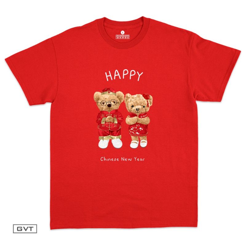 beli +6 gratis 1 ack kaos katun kaos distro pria tshirt bear couple imlek chinese new year 2023 terb