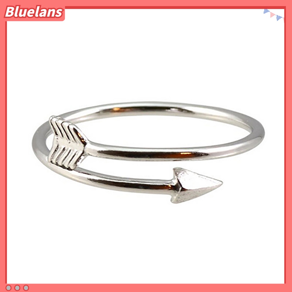 Bluelans Women Fashion Golden Silver Tone Adjustable Arrow Open Knuckle Ring Jewelry