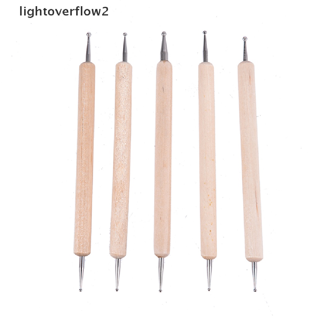 (lightoverflow2) 5pcs / Set Pena Ukir Handmade DIY