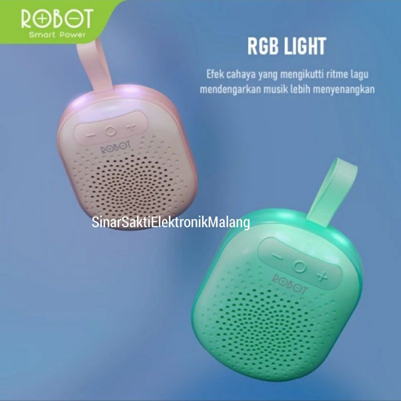 ROBOT TWS Speaker Bluetooth 5.1 Mini Portable RB20 With RGB RB 20 Speaker Kecil Cas Charge