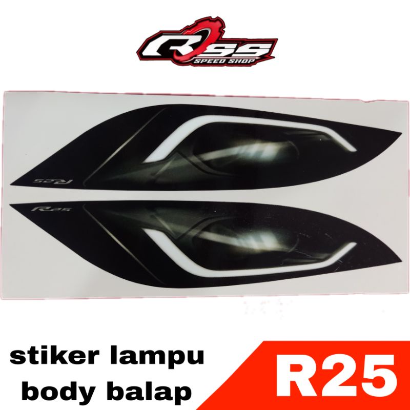 STIKER LAMPU BODY BALAP R25