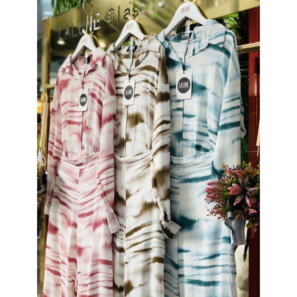 SETELAN LALUNE NEW MARBLE TIE DYE 100% ORIGINAL IMPORT BANGKOK