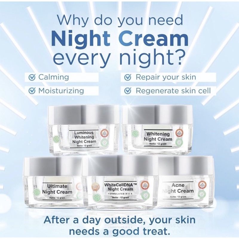 Night cream ms glow/night cream ms glow original