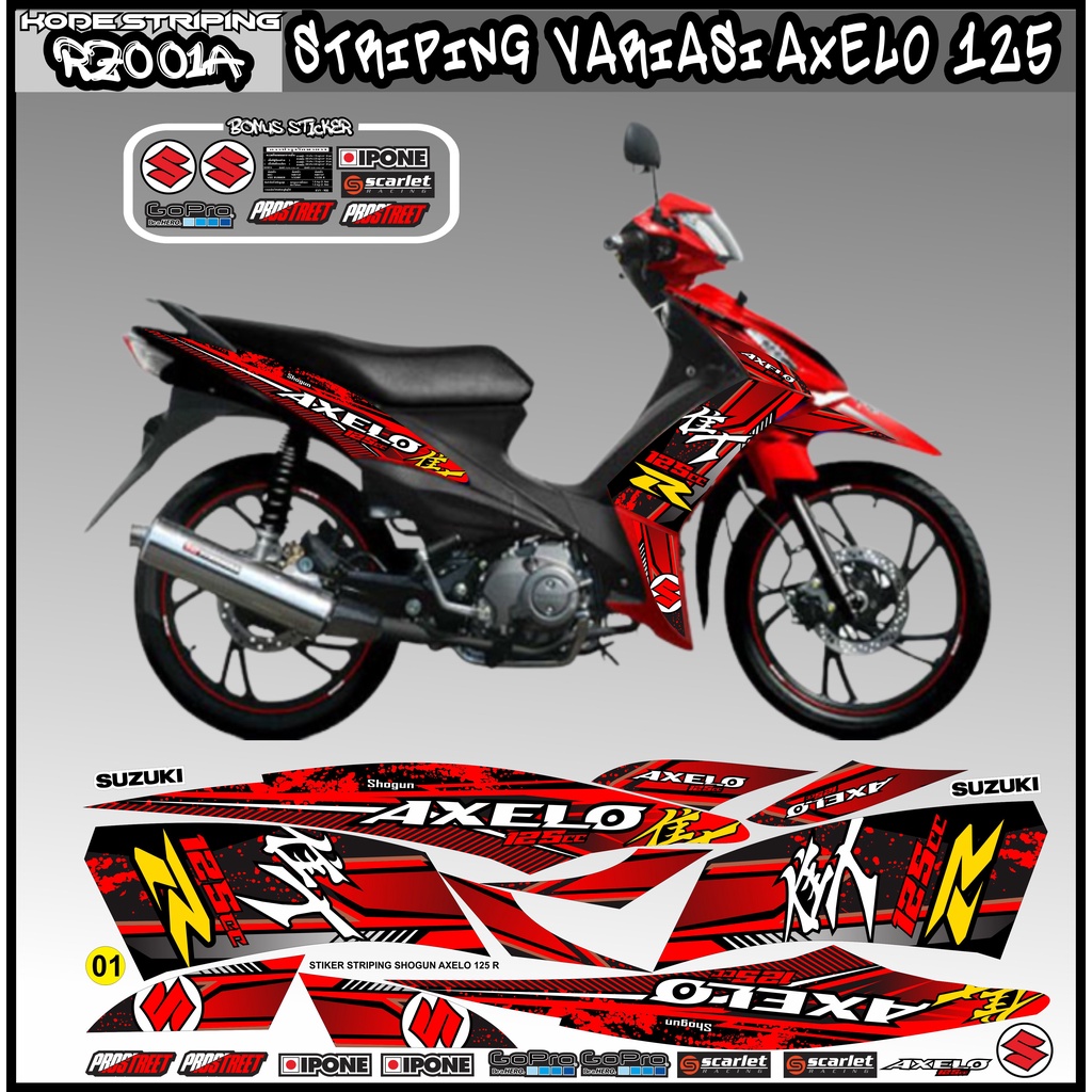 Striping suzuki axelo 125 / decal suzuki axelo 125 / variasi suzuki axelo 125