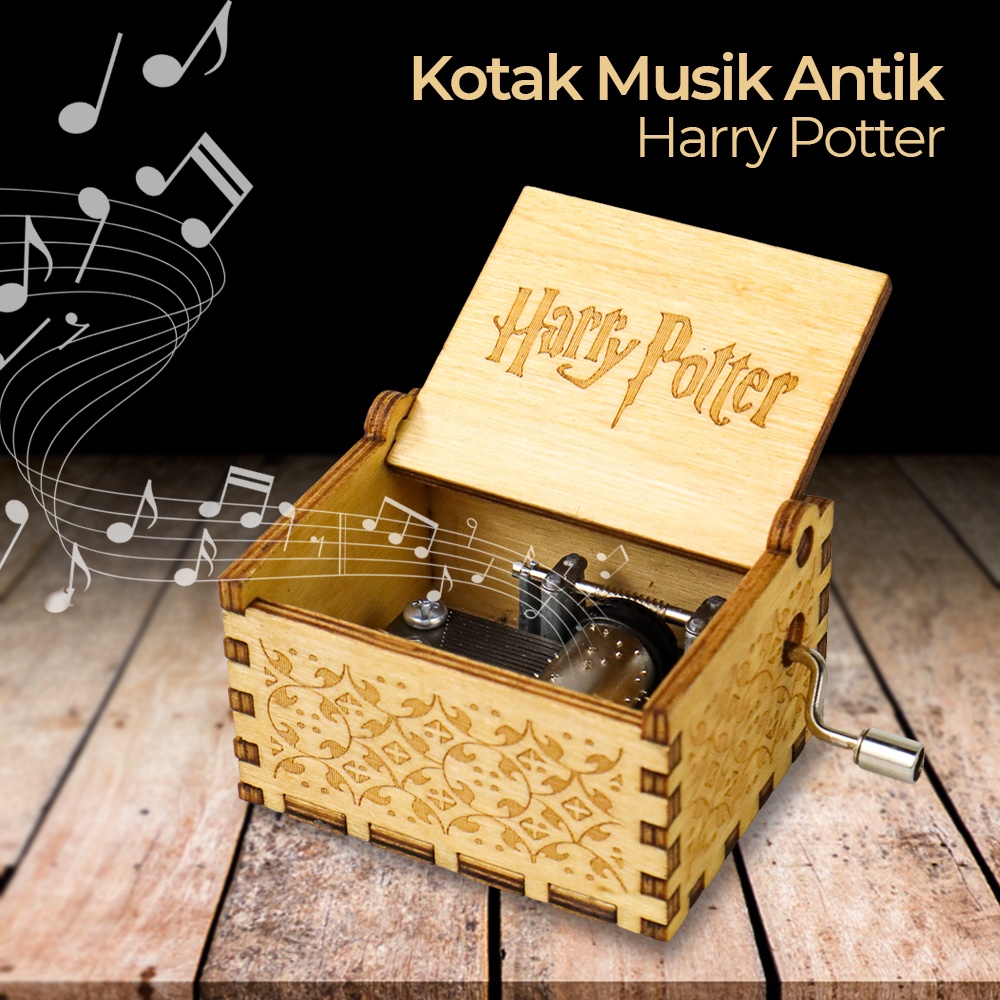 Kotak Musik Kayu Hedwig Theme Song 7RTH0YWD Harry Potter