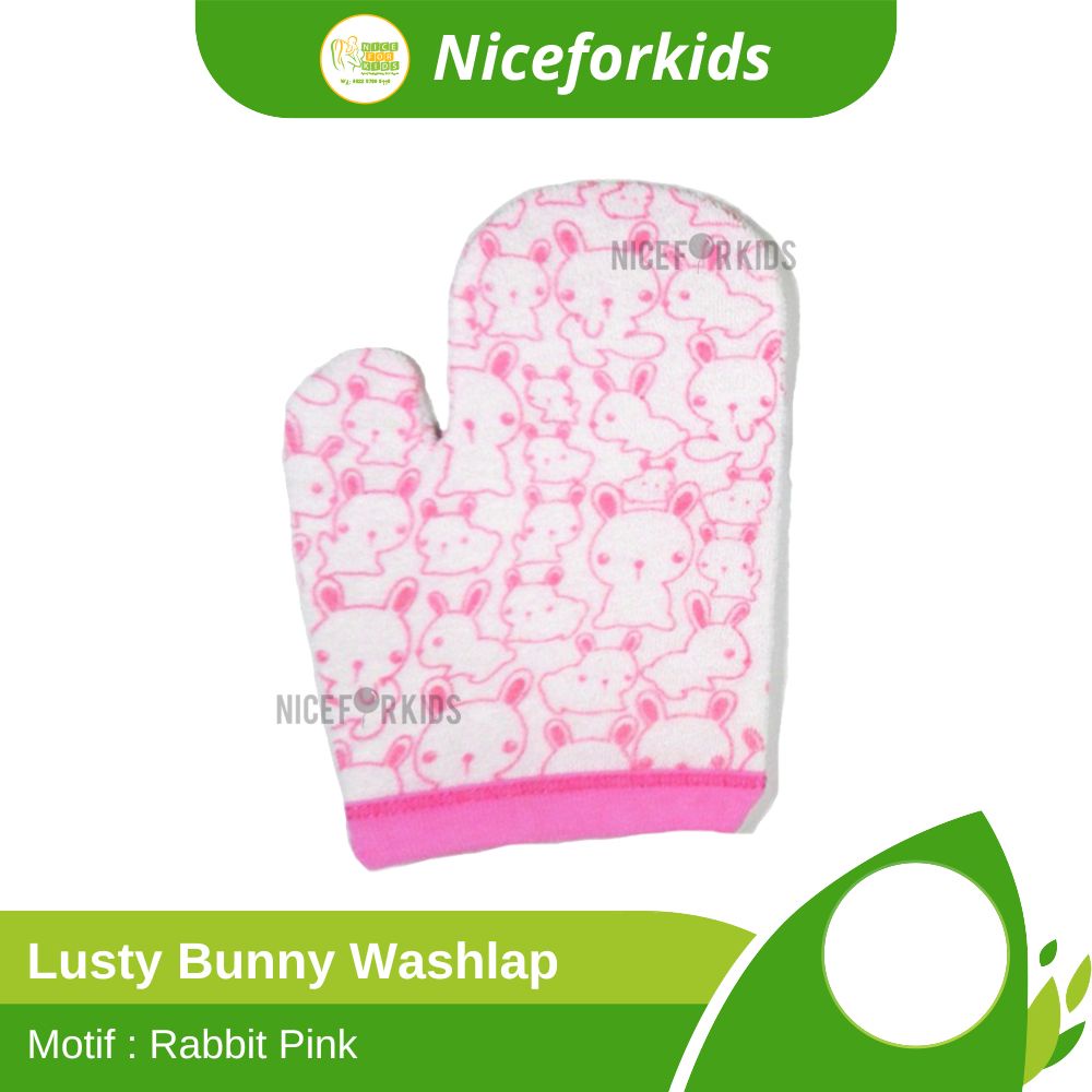 Washlap bayi Lusty Bunny Lap Bayi Washlap Pembersih Tubuh