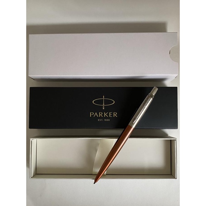 

(COD) Pulpen Parker New Jotter Chelsea ( Orange ) CT ( klip silver ) NEW Kode 1085