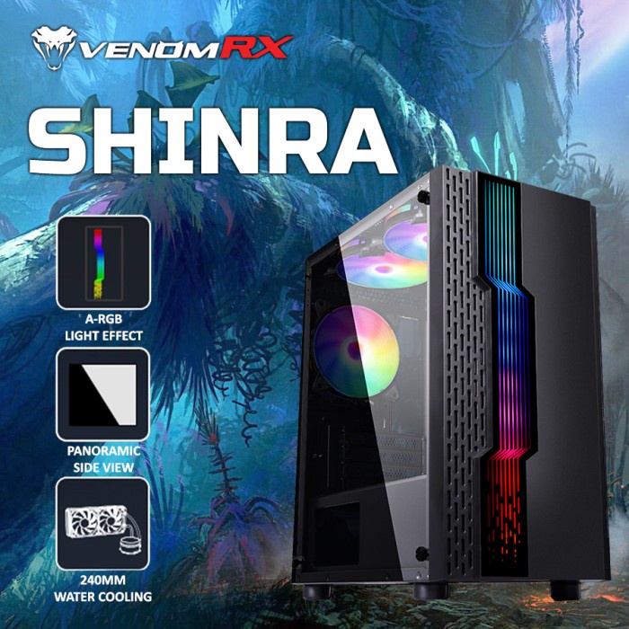 VenomRX Shinra M-ATX Acrylic RGB Strip 1x120mm RGB Fan