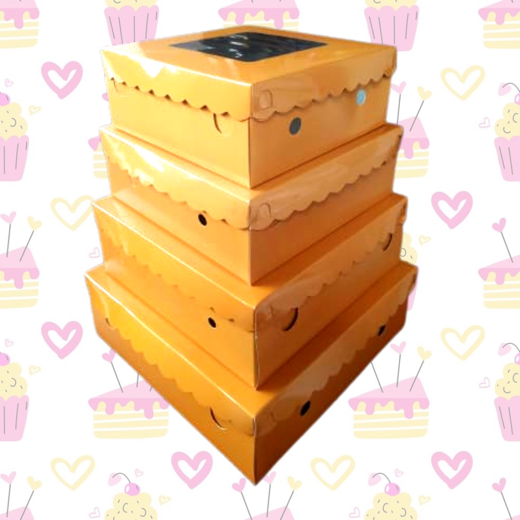 

DUS EMAS 22X22X8 CM - 25X25X8,5 CM / DUS GOLD / BOX CAKE / BOX KUE