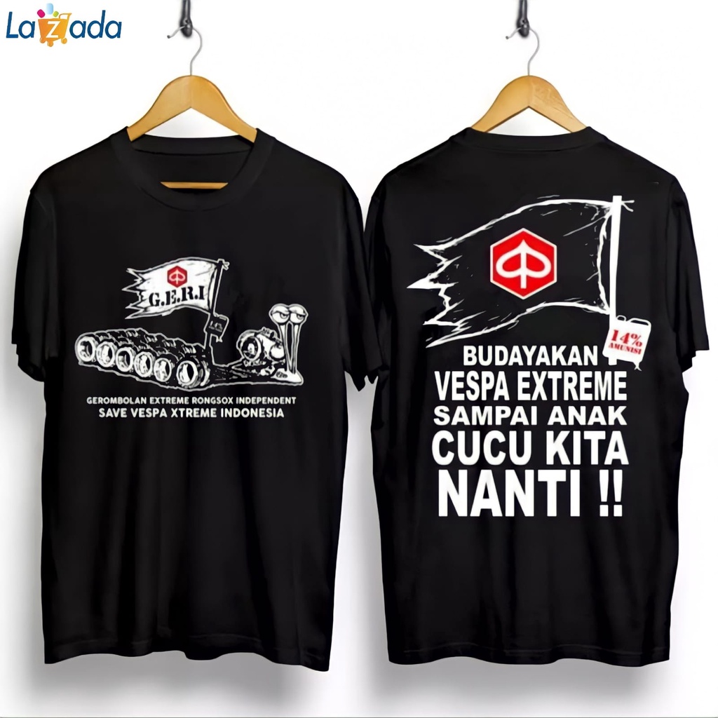 jmhd STORE KAOS T-SHIRT KAOS VESPA EXTREME KAOS VESPA GERI KAOS PRIA DISTRO ORIGINAL ASLI KAOS LENGA