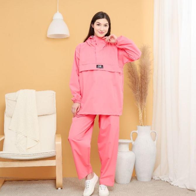 Jas Hujan Twins19 Jas Hujan Saku Kangguru Pria Wanita Dewasa Anti Aiir