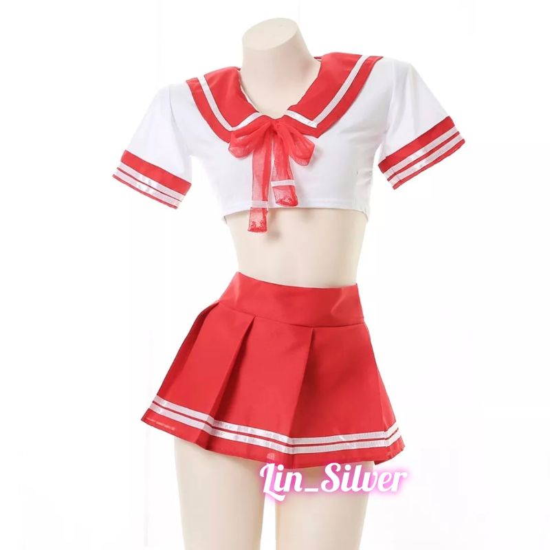 Lingerie Cosplay Set Kostum Seragam Baju Sekolah Siswi Murid Pelajar Jepang Korea
