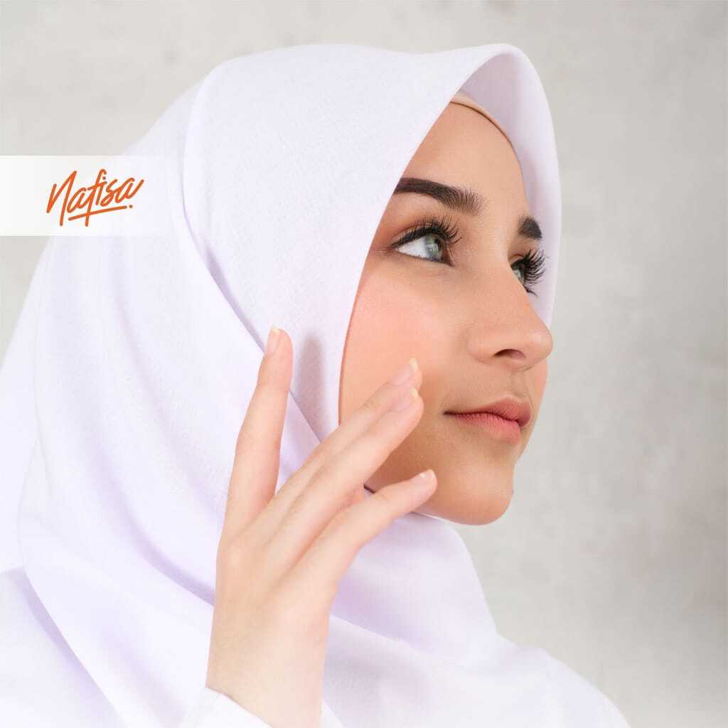 SALE ... Segiempat Polos - Nafisa ALLURA - Scarf Jumbo Original Nafisa Premium Quality Hijab Segiempat Polos Jahit Tepi