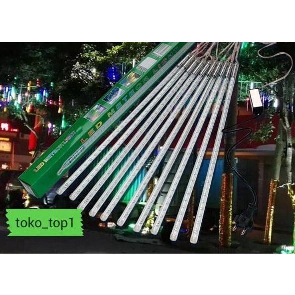 Kejar Obral lampu led hias lampu meteor led hujan 10batang 50cm  full colour