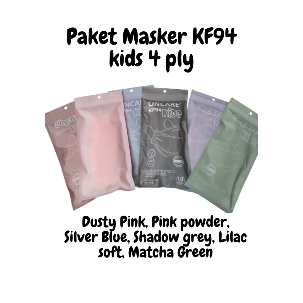 Paket Masker KF94 Kids 4 ply isi 6 Pack