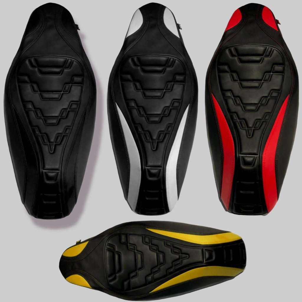 Cover Kulit Jok Motor / Sarung Jok Motor Model Piramid Tanpa Staples Pakai Karet Nmax, Aerox, Pcx,