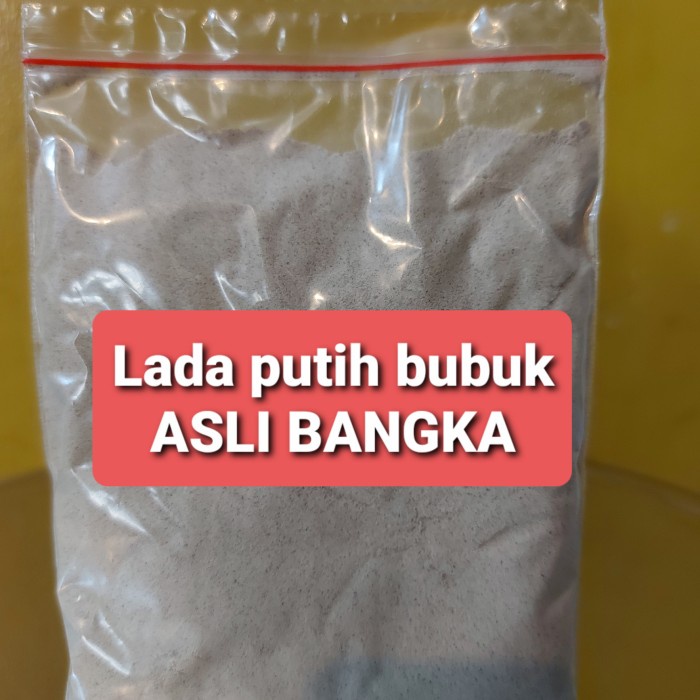 

LADA PUTIH BUBUK MURNI ASLI BANGKA 100 GR / MERICA BUBUK/PEPPER POWDER ASLI