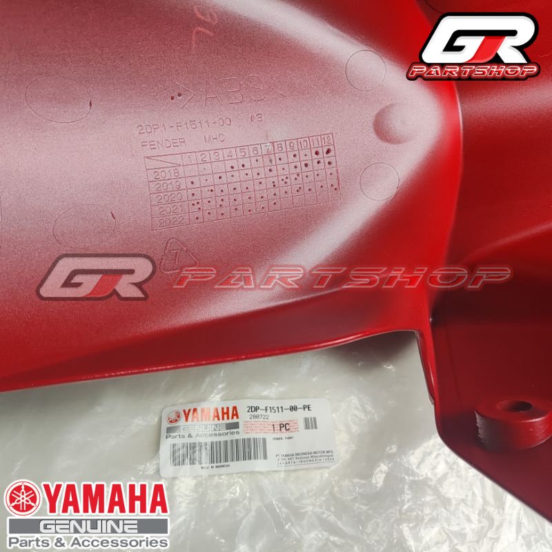 SPAKBOR DEPAN MERAH FERRARI 2DP-PE NMAX OLD ORIGINAL YAMAHA SLEBOR ORI YGP MERAH CABE