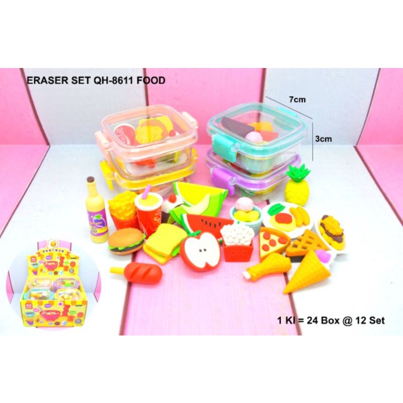 

Stip Penghapus Fancy Kotak Mika Mini Food n Girl Princess