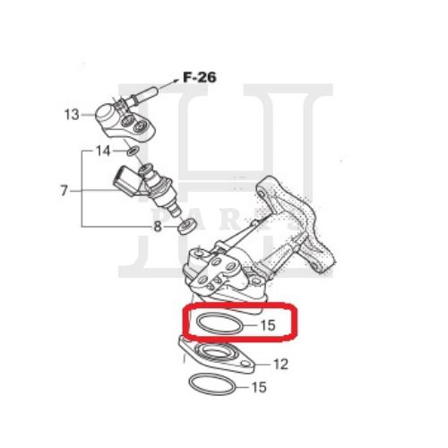 ORING O-RING FIBER MANIPOL O-RING 25.5X1.9 BEAT K81 SCOOPY K93 VARIO 110 K46 ESP PER PCS 91308-GFM-900 ASLI ORIGINAL AHM HGP HONDA