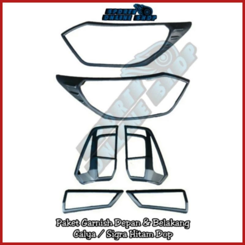 Garnish Lampu Calya Sigra 2016, 2017, 2018 Hitam Dop