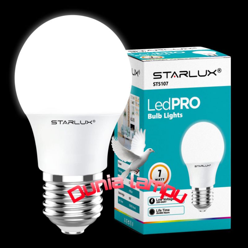 Bohlam Lampu LED PRO Bulb Light STARLUX 7Watt Cahaya Putih