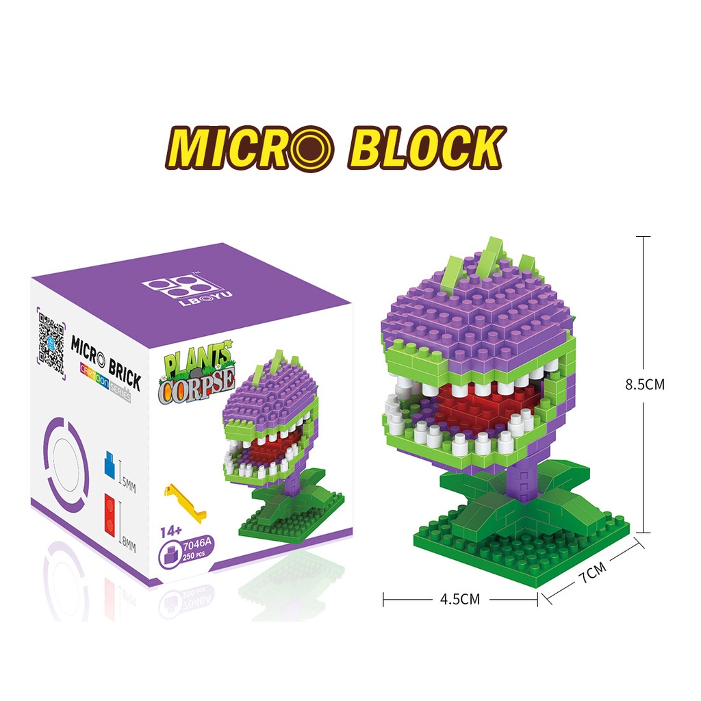 PVZ building block toy set for children