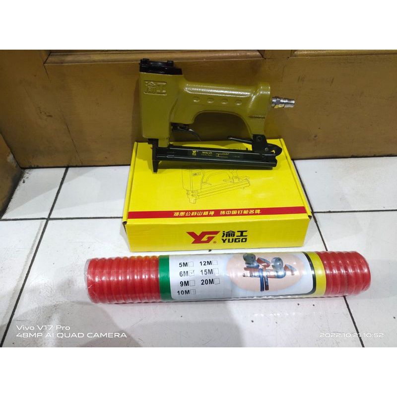 

Air nailer yugo 1013j/mesin alat paku tembak staples,stapler