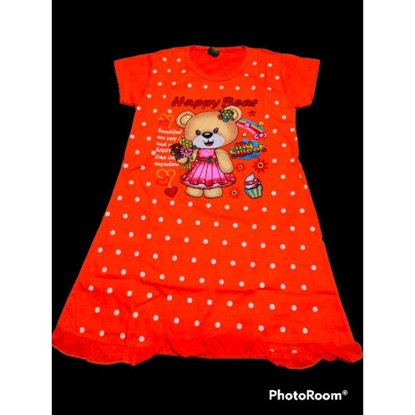 daster/dress anak perempuan tedybear (2-10) tahun