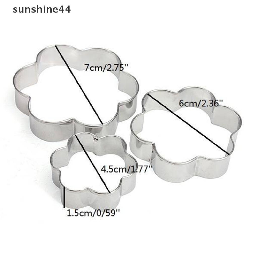 Sunshine 12Pcs Cetakan Cutter Stainless Steel Untuk Fondant Kue / Biskuit