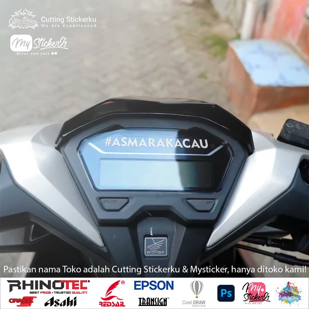 Cutting Stiker Asmara Kacau Variasi Motor Mobil Sticker Kata Kata Gaul Timbul Keren Nyala Dasbor Spakbor Visor Body Kaca Helm Laptop Hologram Reflective Tahan Air Setiker Veriasi Eksterior Bodi Samping Matic Scoopy Vario Beat NMAX PCX Vespa Windshield