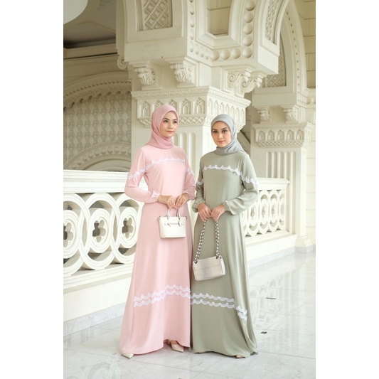 Ounadoutfit Fatimah dress wanita premium | dress kondangan | baju muslimah | outfit pengajian | baju muslim wanita | dress kondangan | abaya muslim | dress abaya