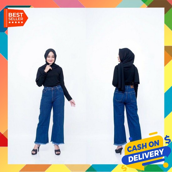 Celana Jeans Sobek Wanita Tidak Tembus Bawahan Rawis Celana Panjang Jins Wanita Ripped Cewek Kekinia