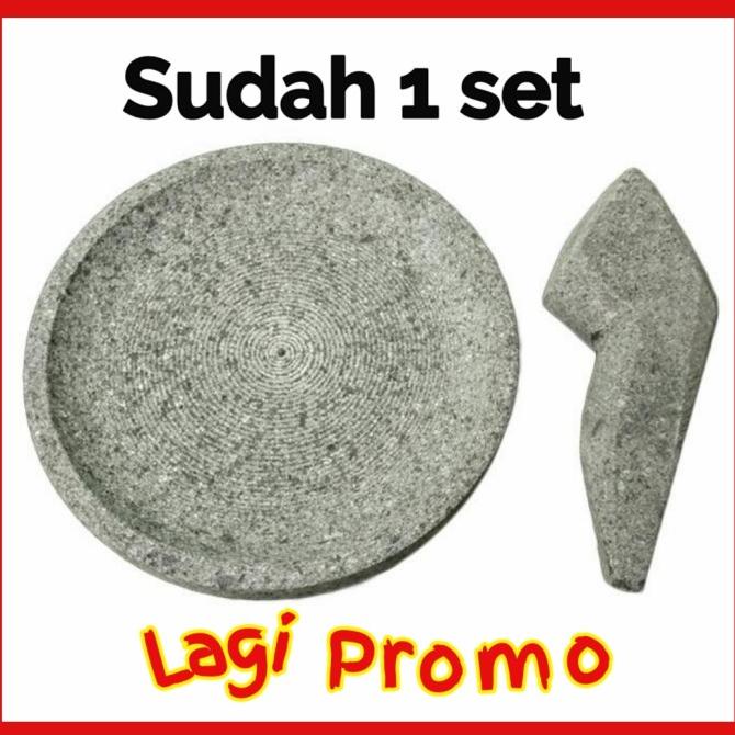 TERBARU COBEK BATU ASLI - COWET 1 SET ULEKAN /PERALATAN MASAK SET/PANCI PRESTO/PANCI SET/WAJAN ANTI 