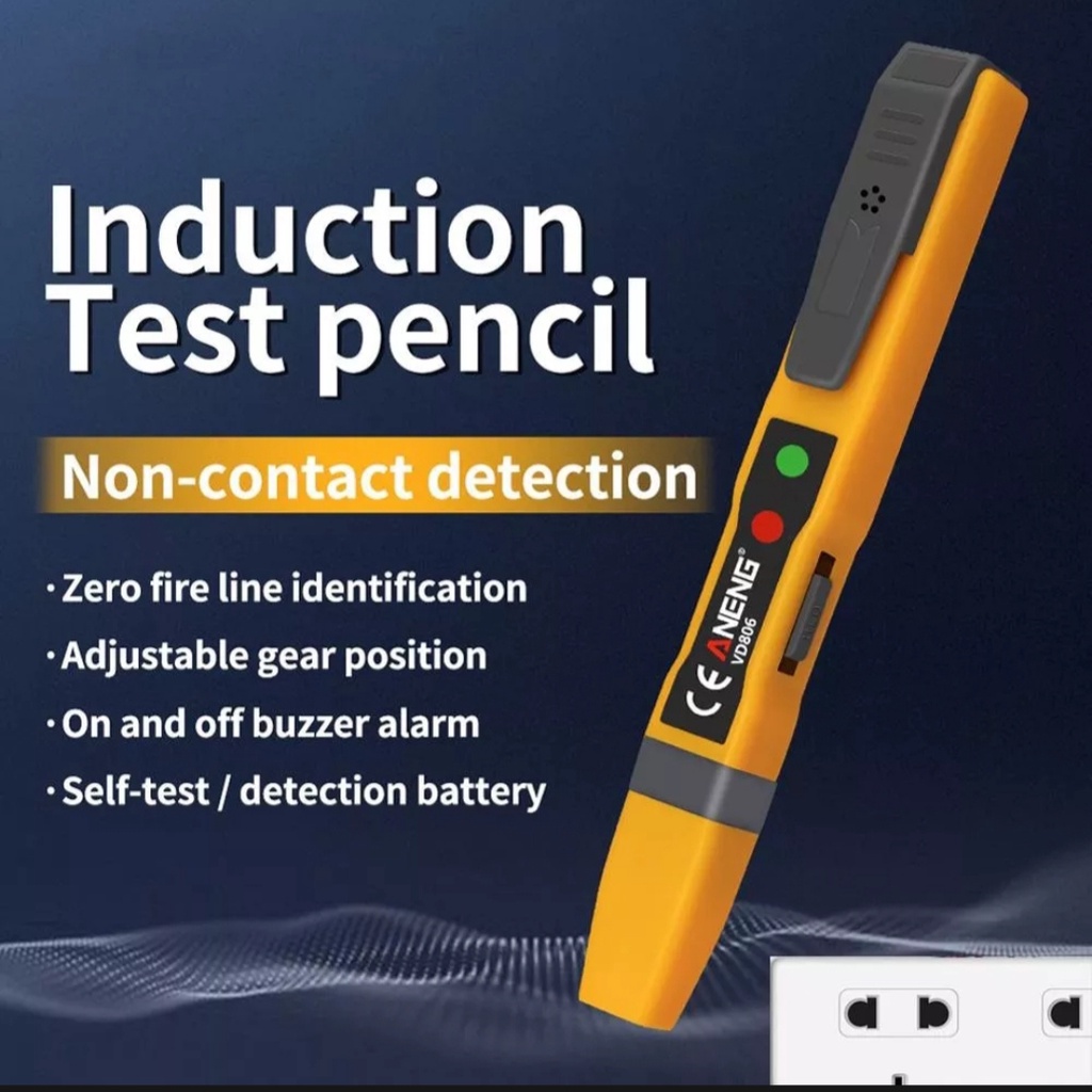 tespen Tester Non Contact Pena Detektor Tegangan AC Non-kontak Penguji Tegangan BSIDE, Multimeter Terintegrasi, Sensor Listrik Jangkauan Ganda Kabel Live V-alert ANENG Tester Pen Non Contact AC Voltage Alert Detector tespen Tester Non Contact on Kontak Pe