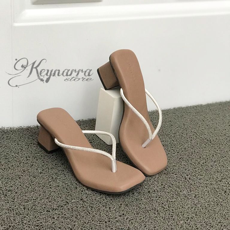 Vadisha Sofia Sendal Wanita/ Sendal Heels Hak Tahu 5cm. Keynarra Store